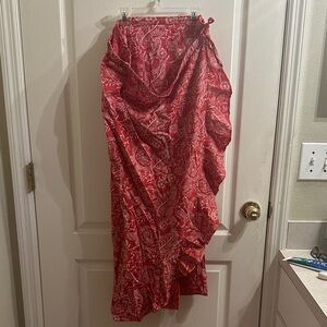 Universal Thread Orange Print Sarong-Style Skirt